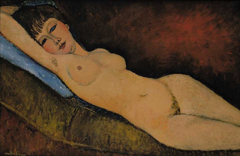 Amedeo Modigliani Paintings reclining nudes by Modigliani, 1916